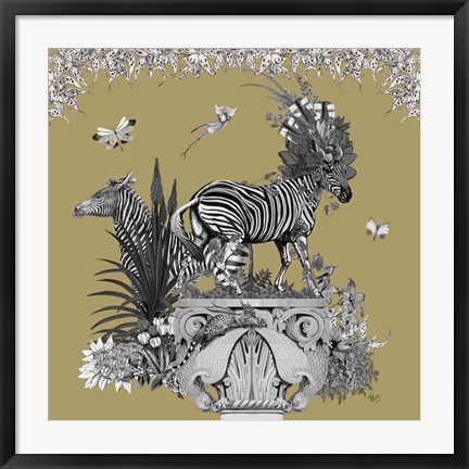 Framed Livoris Feritas Zebra Design, Square Print