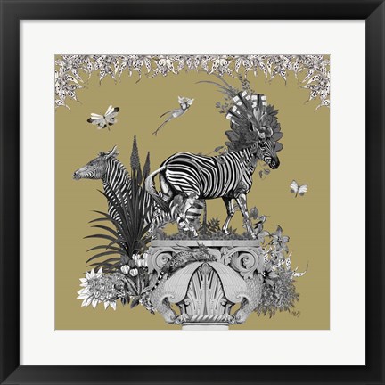 Framed Livoris Feritas Zebra Design, Square Print