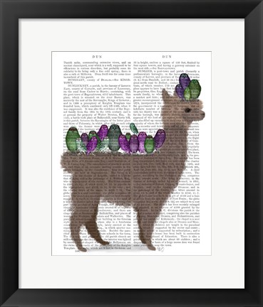 Framed Llama Owls, Full Book Print Print