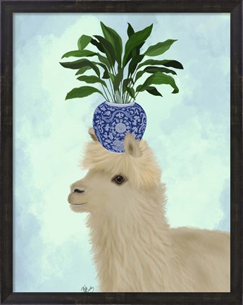 Framed Llama Aspidistra Print