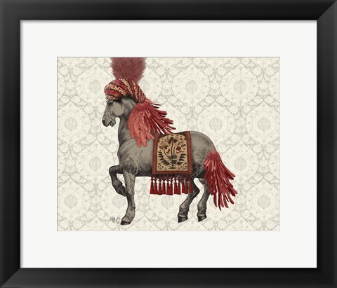 Framed Niraj Horse, Red Print