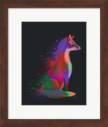 Framed Neon Fox Print