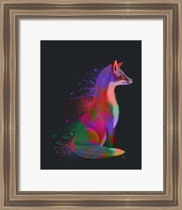 Framed Neon Fox Print