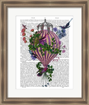 Framed Bird Balloon 1 Book Print Print