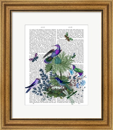 Framed Tropical Birds Nest 1 Book Print Print
