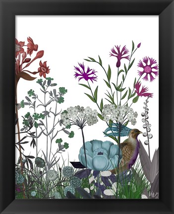 Framed Wildflower Bloom, Partridge Print