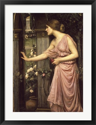 Framed Psyche Entering Cupid&#39;s Garden Print