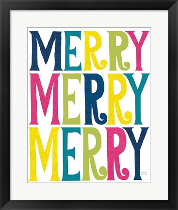 Framed Holiday on Wheels XI Bright Print