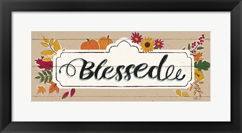 Framed Thankful V Harvest Print