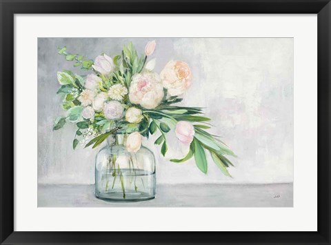 Framed Blushing Spring Bouquet Print