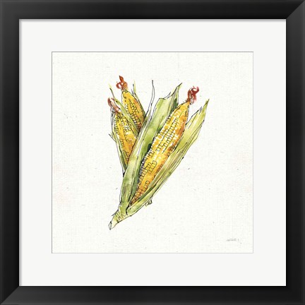 Framed Veggie Market III Corn Print