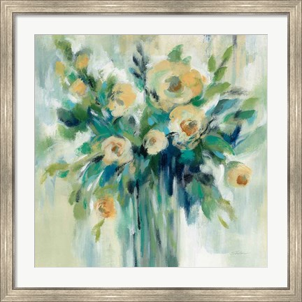 Framed Vase of Flowers Print