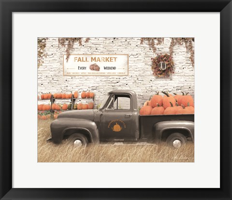 Framed Fall Pumpkin Market Print