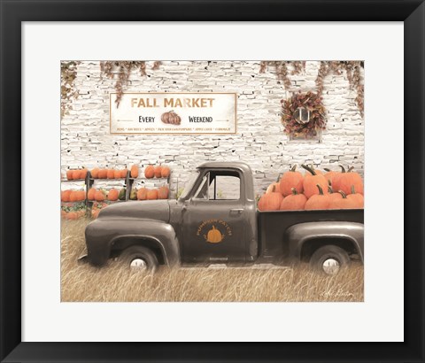 Framed Fall Pumpkin Market Print