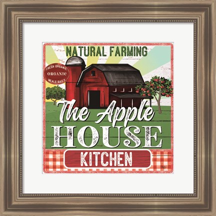 Framed Apple House Kitchen Print