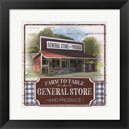 Framed Farm to Table General Store Print