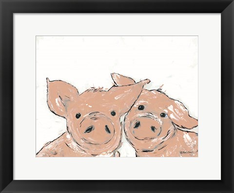 Framed Pigs Print