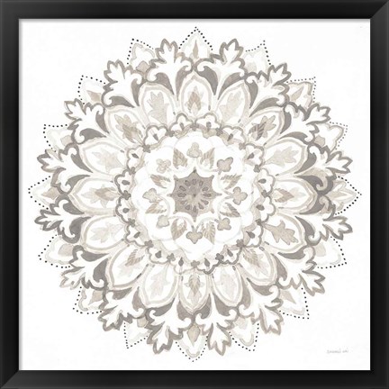 Framed Mandala Delight II Neutral Print