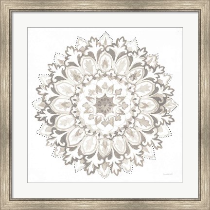 Framed Mandala Delight II Neutral Print