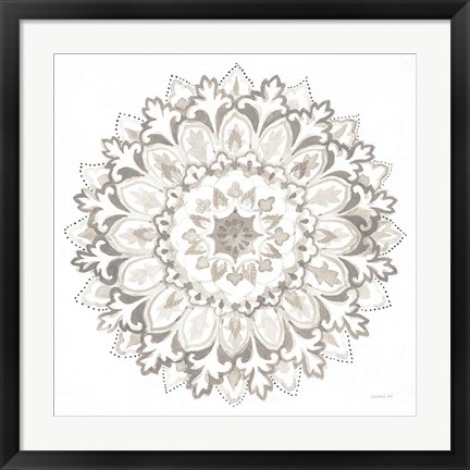 Framed Mandala Delight II Neutral Print