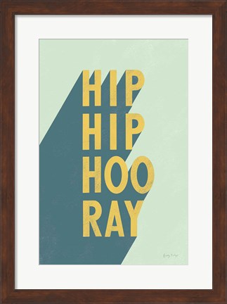 Framed Hip Hip Hooray Print