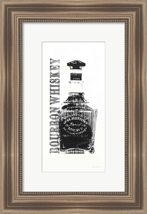 Framed Bourbon BW Crop Print