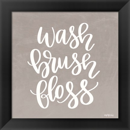 Framed Wash, Brush, Floss Print