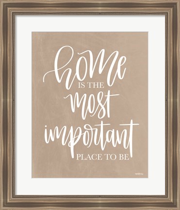 Framed Home is the Most Important Place to Be Print