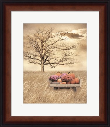 Framed Fall Wagon Print