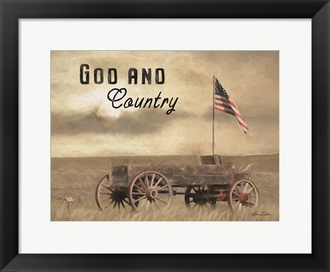 Framed God and Country Print