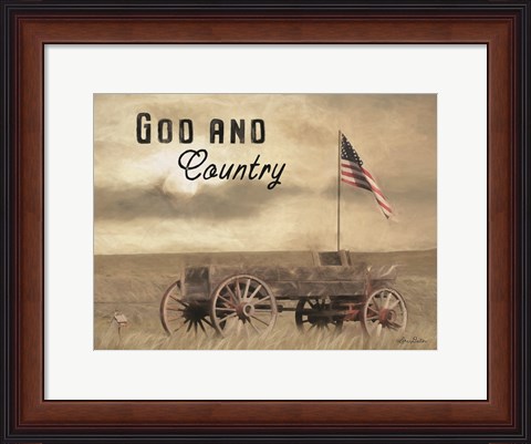 Framed God and Country Print