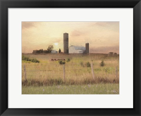 Framed Sunset at the Dexter Farm Print