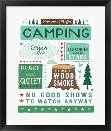 Framed Comfy Camping XI Print