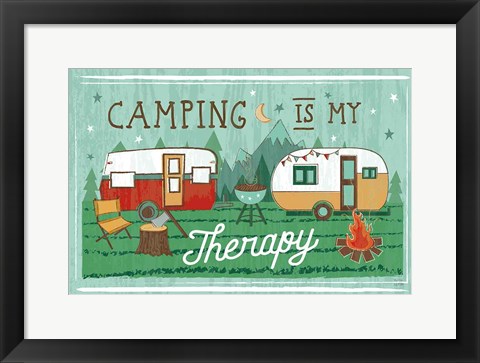 Framed Comfy Camping VIII Print