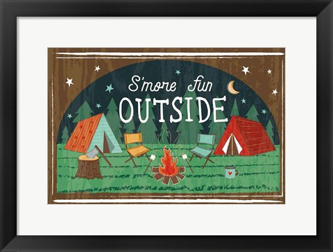 Framed Comfy Camping VII Print