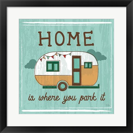 Framed Comfy Camping VI Print