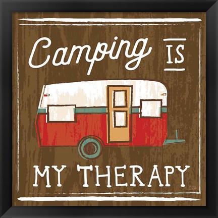 Framed Comfy Camping IV Print