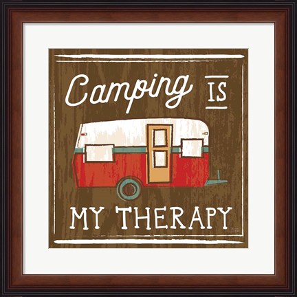 Framed Comfy Camping IV Print