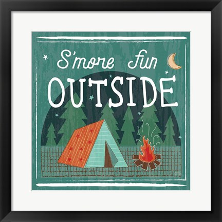 Framed Comfy Camping III Print