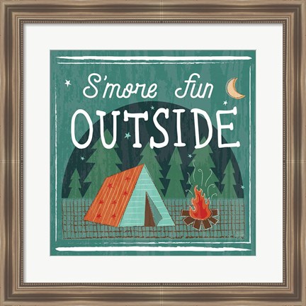 Framed Comfy Camping III Print