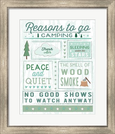 Framed Comfy Camping II Print