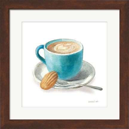 Framed Wake Me Up Coffee I on White Print