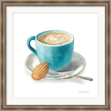 Framed Wake Me Up Coffee I on White Print