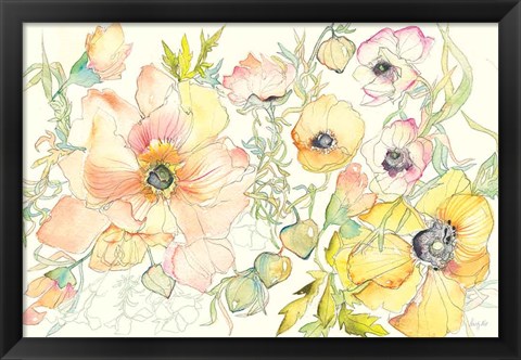 Framed Pastel Garden II Print