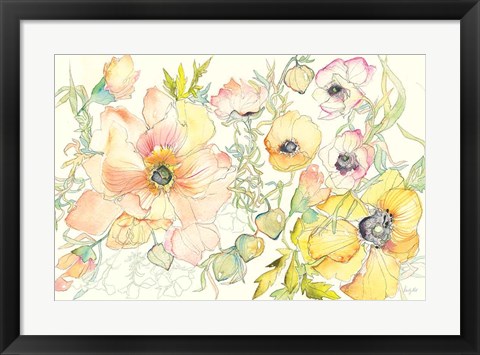 Framed Pastel Garden II Print