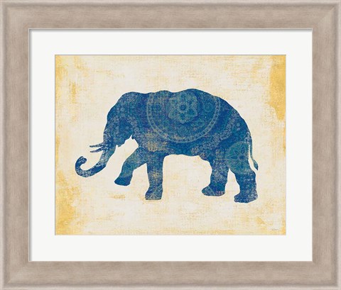 Framed Raja Elephant II Print