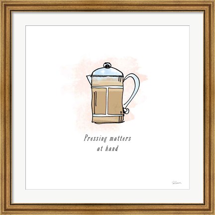 Framed Good Brew IV Black Text Print