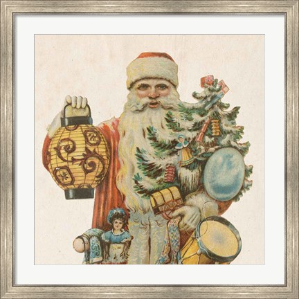 Framed Victorian Santa II Print