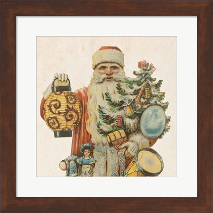 Framed Victorian Santa II Print