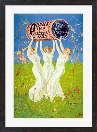 Framed Pilules Pink Pour Personnes Pales, 1910 Print